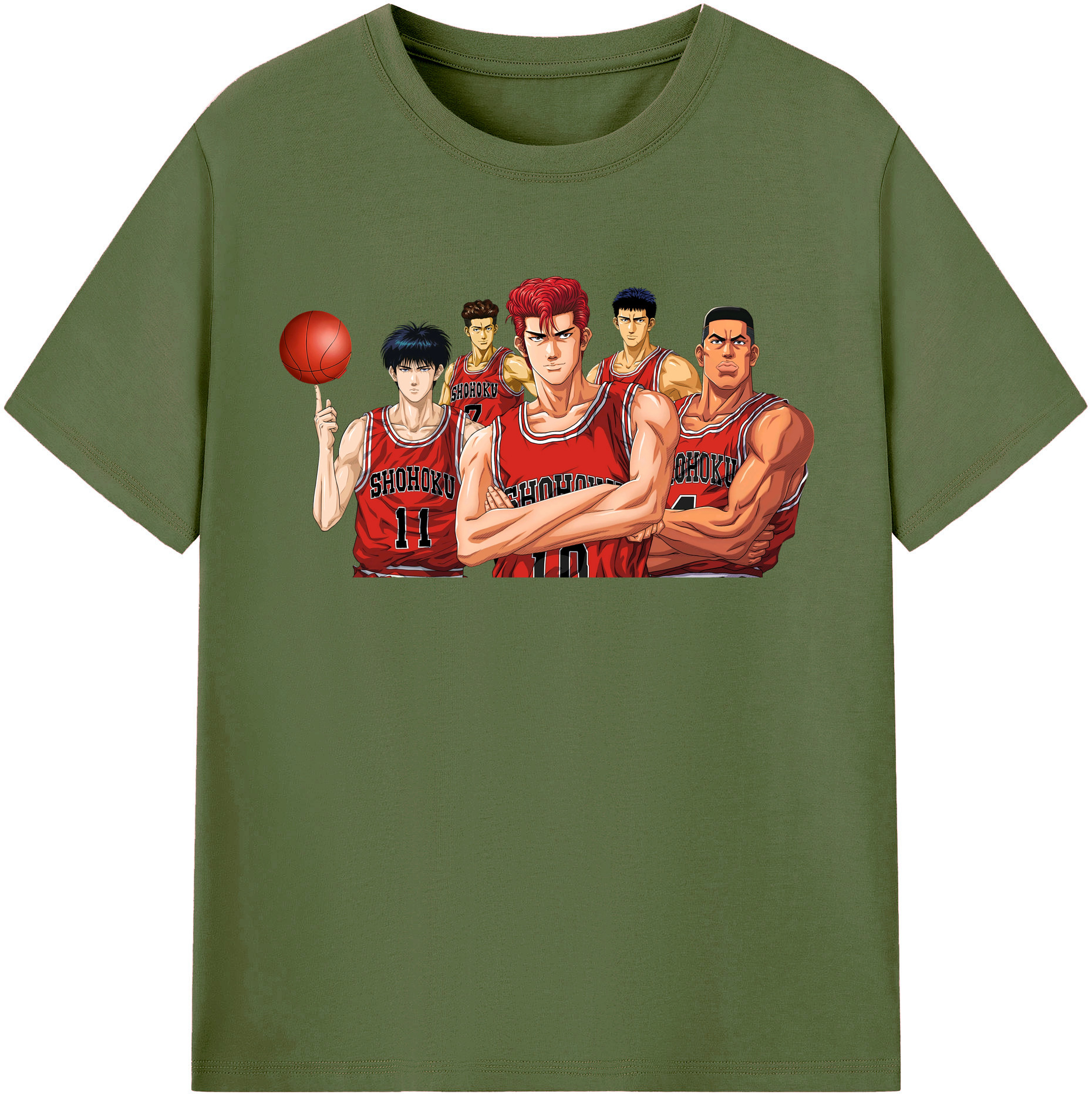 SLAM DUNK／スラムダンク 綿100％半袖Tシャツ（フロントプリント）